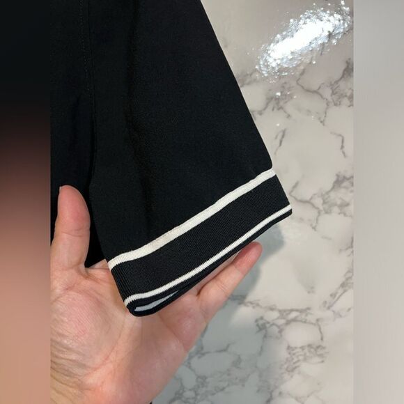 NEW Rag & bone Thatch Dress Size XS Short Sleeves Black White Edges High Low - Picture 5 of 9